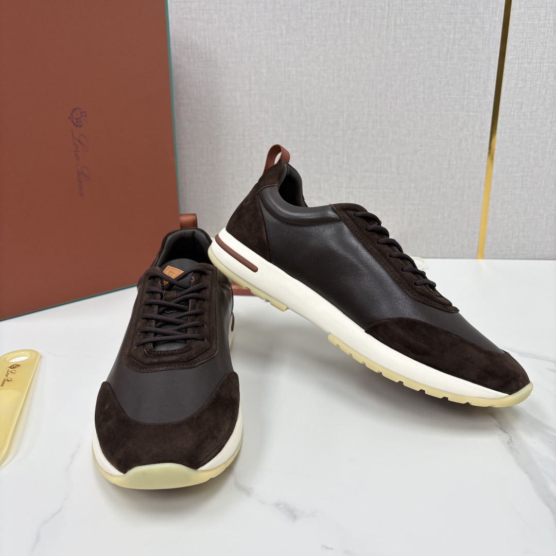 💋💍LP 家新品   Loro Pian*   诺悠*翩雅   Week End Walk 男士牛皮拼接反毛皮休闲运动鞋