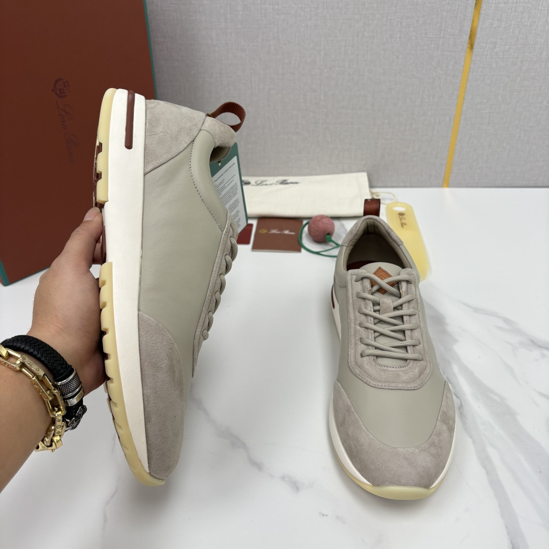 💋💍LP 家新品   Loro Pian*   诺悠*翩雅   Week End Walk 男士牛皮拼接反毛皮休闲运动鞋