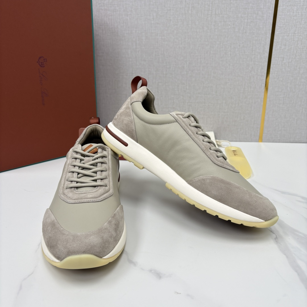 💋💍LP 家新品   Loro Pian*   诺悠*翩雅   Week End Walk 男士牛皮拼接反毛皮休闲运动鞋