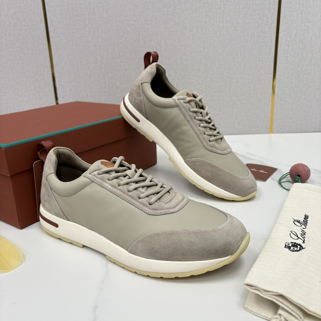 💋💍LP 家新品   Loro Pian*   诺悠*翩雅   Week End Walk 男士牛皮拼接反毛皮休闲运动鞋