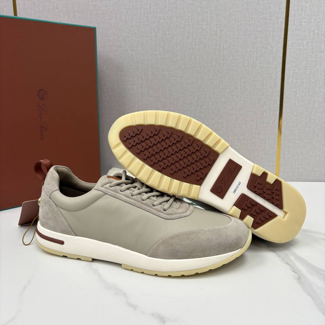 💋💍LP 家新品   Loro Pian*   诺悠*翩雅   Week End Walk 男士牛皮拼接反毛皮休闲运动鞋