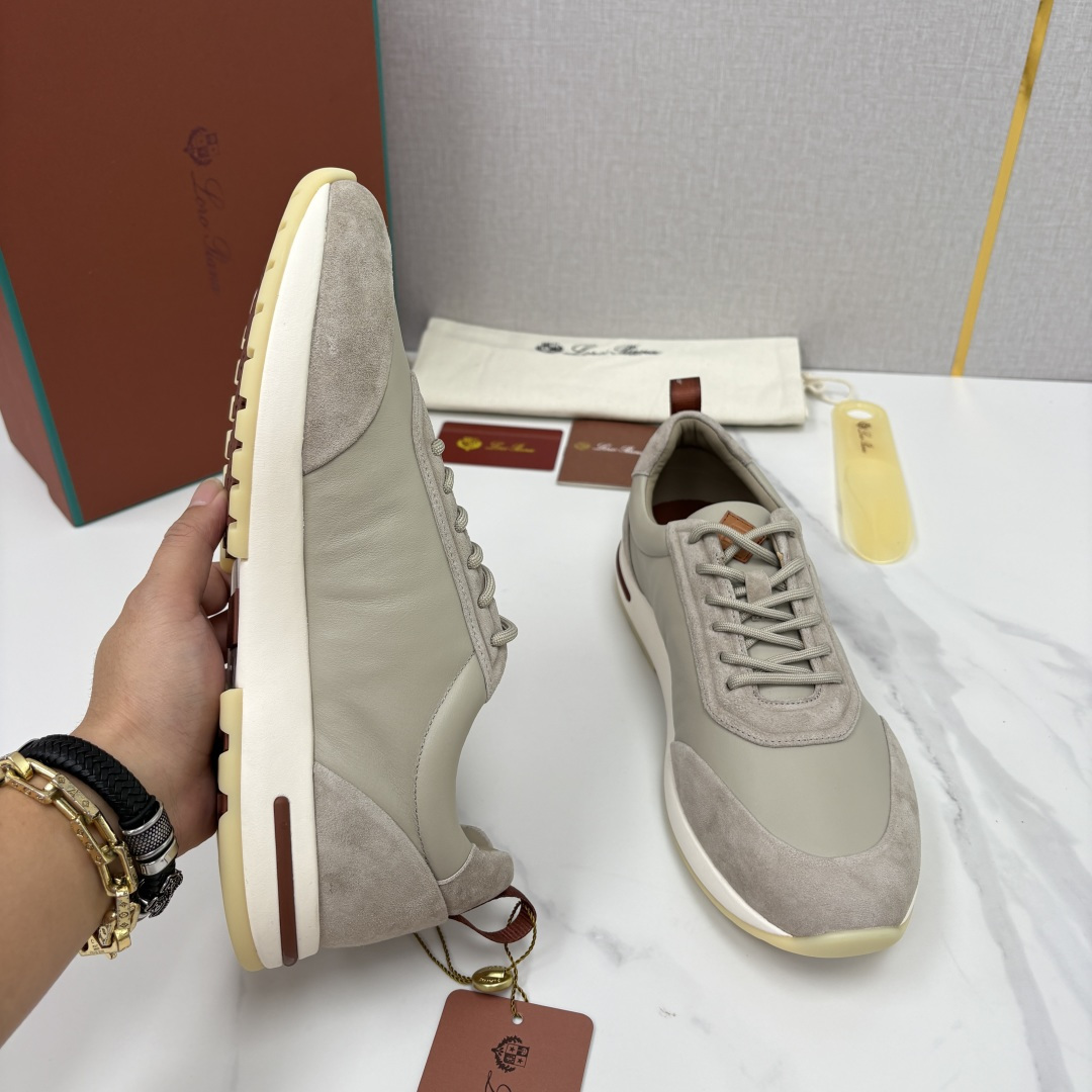 💋💍LP 家新品   Loro Pian*   诺悠*翩雅   Week End Walk 男士牛皮拼接反毛皮休闲运动鞋