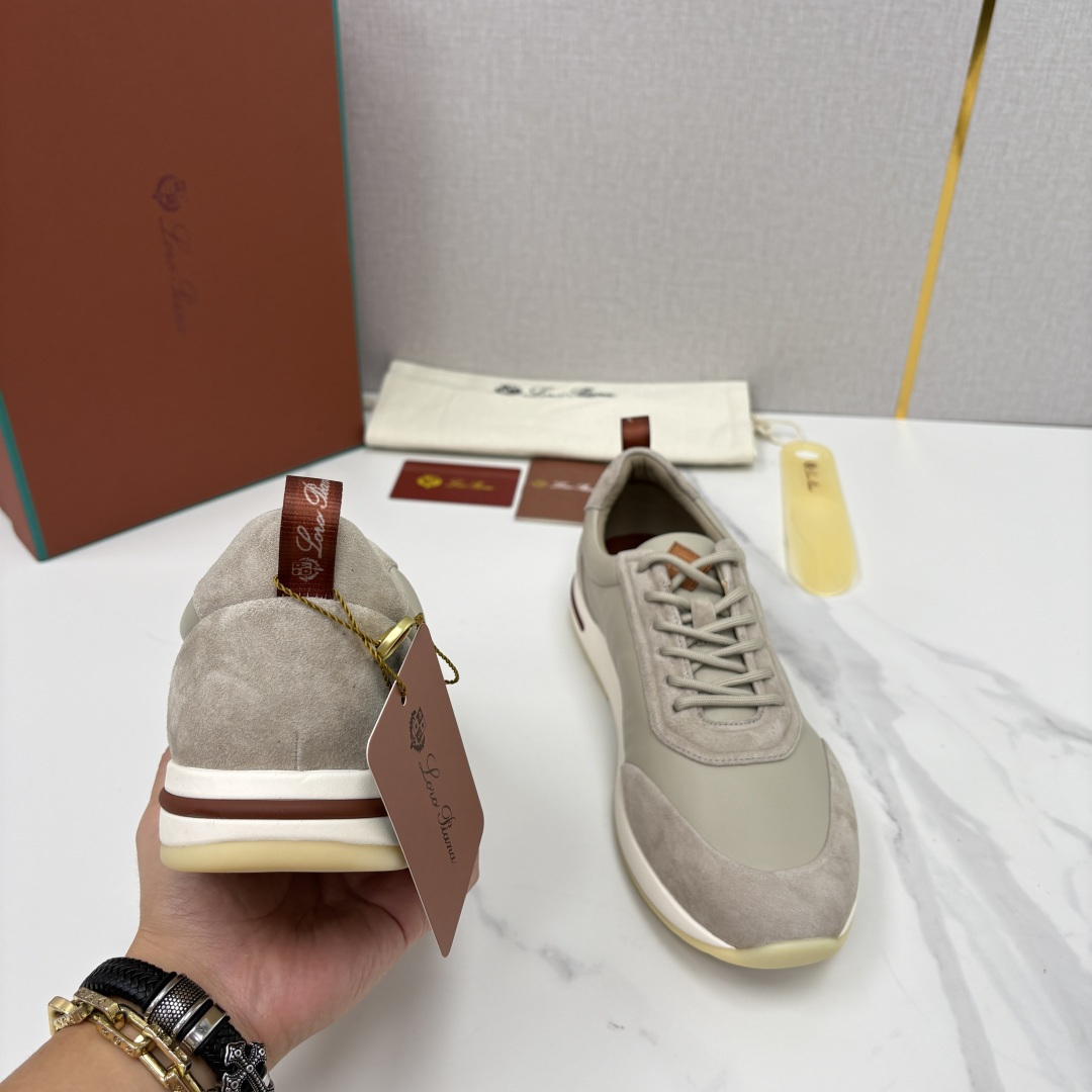 💋💍LP 家新品   Loro Pian*   诺悠*翩雅   Week End Walk 男士牛皮拼接反毛皮休闲运动鞋