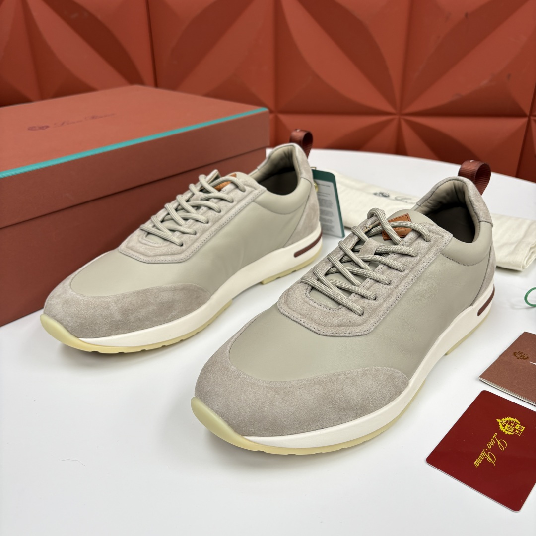 💋💍LP 家新品   Loro Pian*   诺悠*翩雅   Week End Walk 男士牛皮拼接反毛皮休闲运动鞋