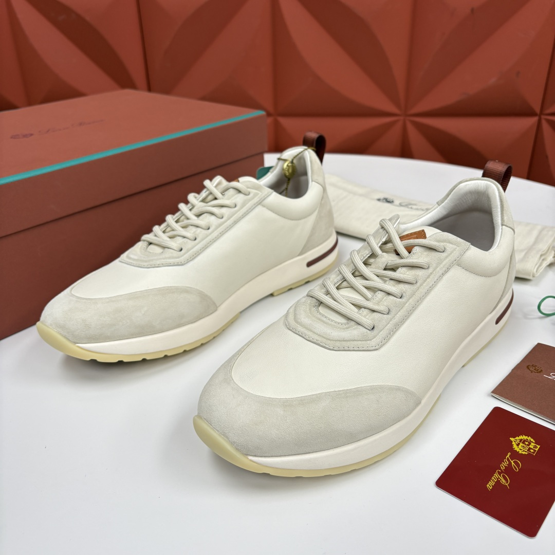 💋💍LP 家新品   Loro Pian*   诺悠*翩雅   Week End Walk 男士牛皮拼接反毛皮休闲运动鞋