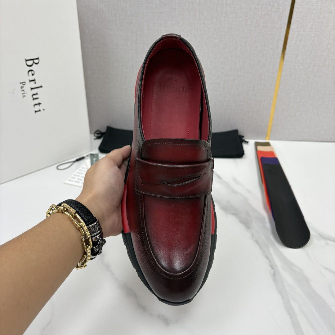 💋💍Berlut* 布鲁提 升级版第四代私模大底 Fast Track皮革定制款 ANDY 乐福运动鞋  官方 1670
