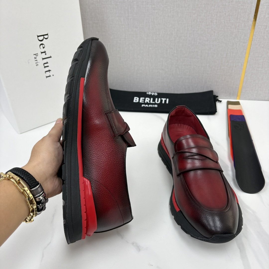 💋💍Berlut* 布鲁提 升级版第四代私模大底 Fast Track皮革定制款 ANDY 乐福运动鞋  官方 1670