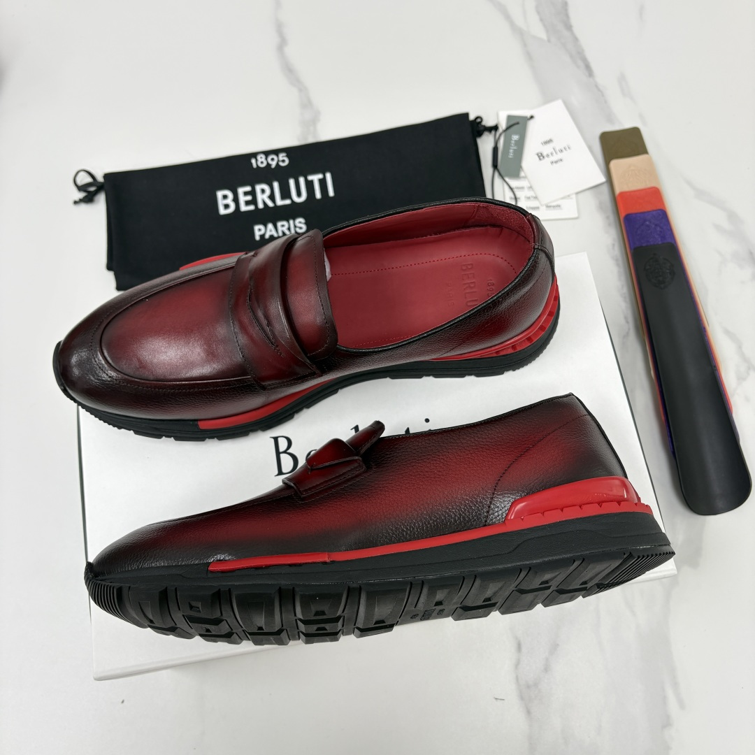 💋💍Berlut* 布鲁提 升级版第四代私模大底 Fast Track皮革定制款 ANDY 乐福运动鞋  官方 1670
