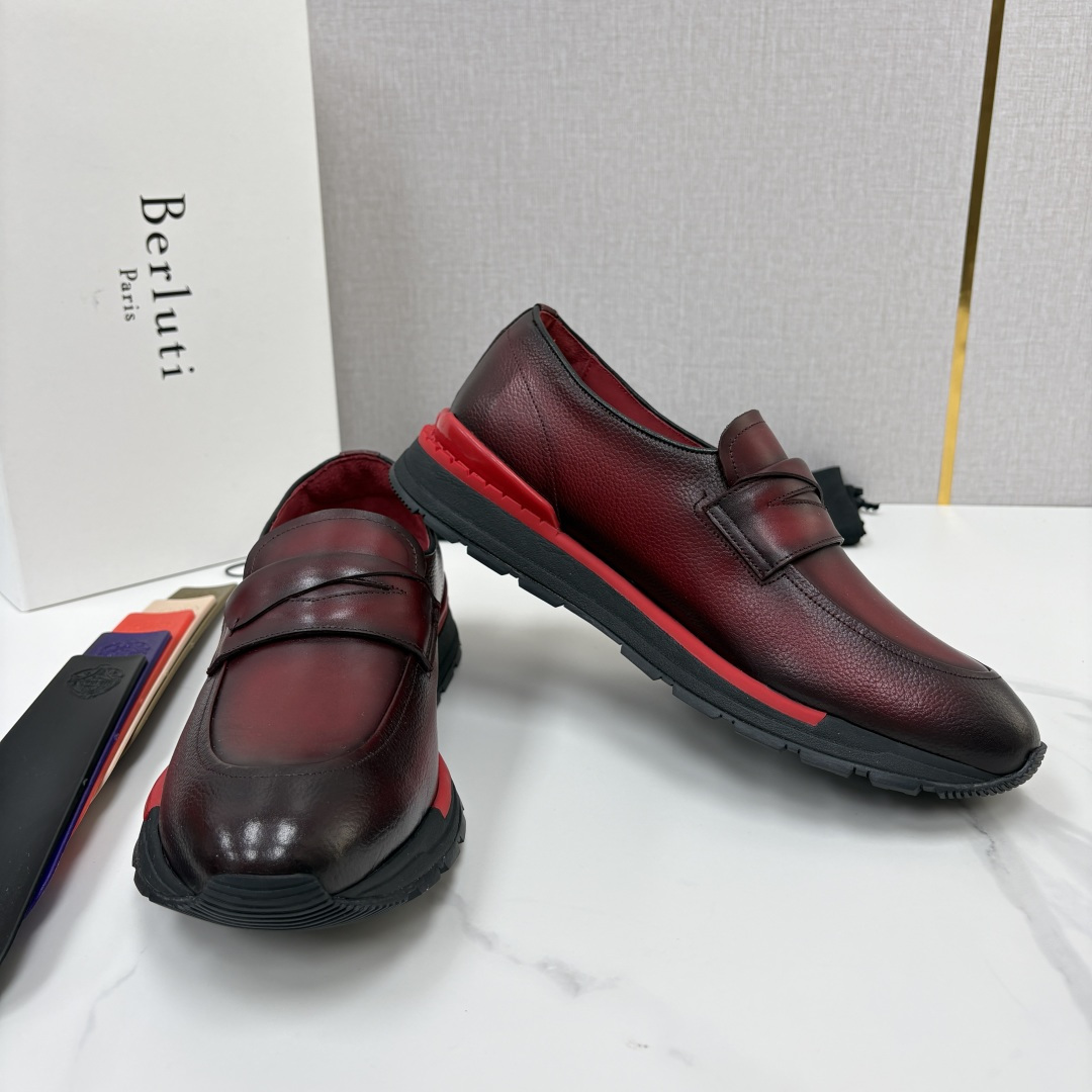 💋💍Berlut* 布鲁提 升级版第四代私模大底 Fast Track皮革定制款 ANDY 乐福运动鞋  官方 1670
