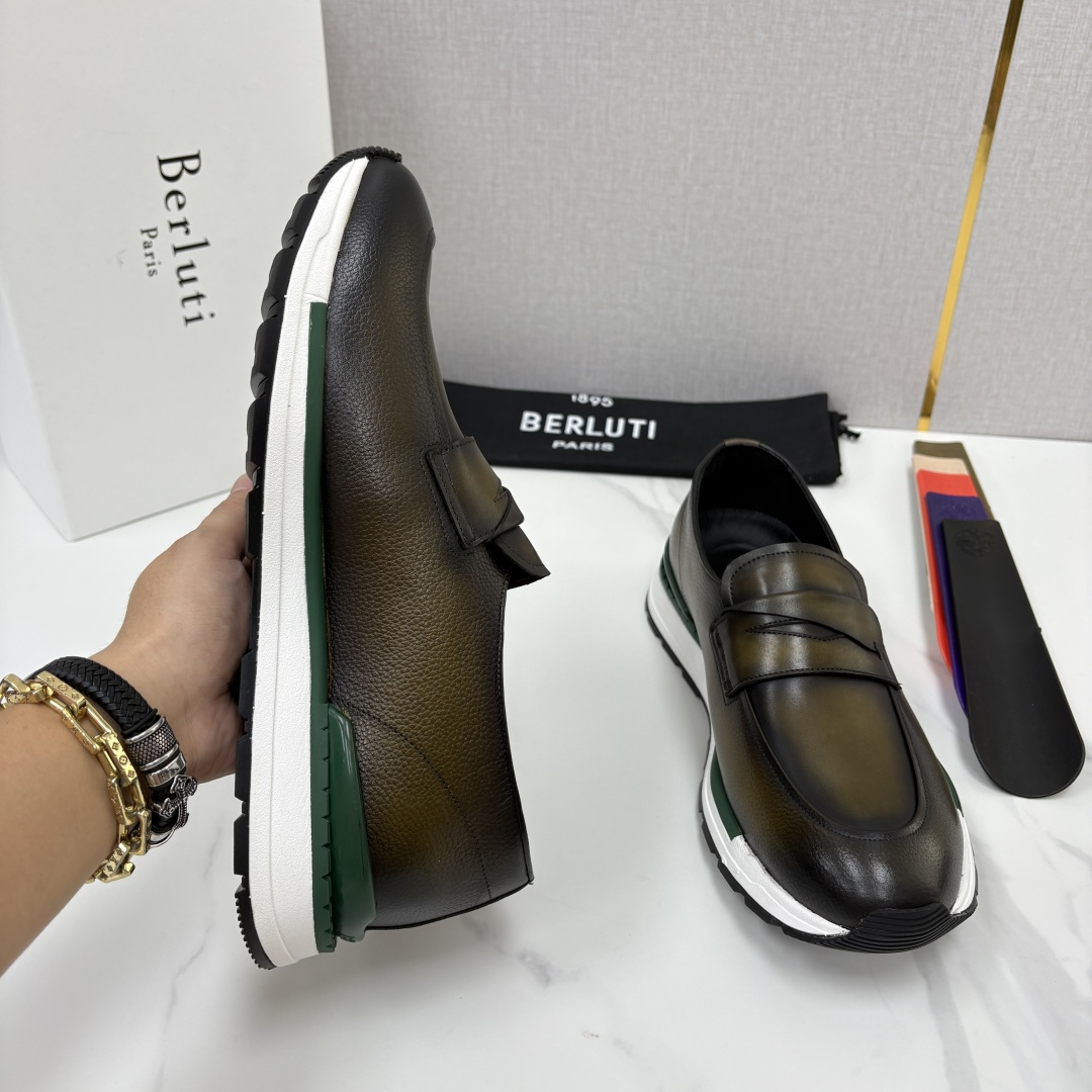 💋💍Berlut* 布鲁提 升级版第四代私模大底 Fast Track皮革定制款 ANDY 乐福运动鞋 官方 1670 💋💍Berlut* 布鲁提 升级版第四代私模大底 Fast Track皮革定制款 ANDY 乐福运动鞋 官方 1670