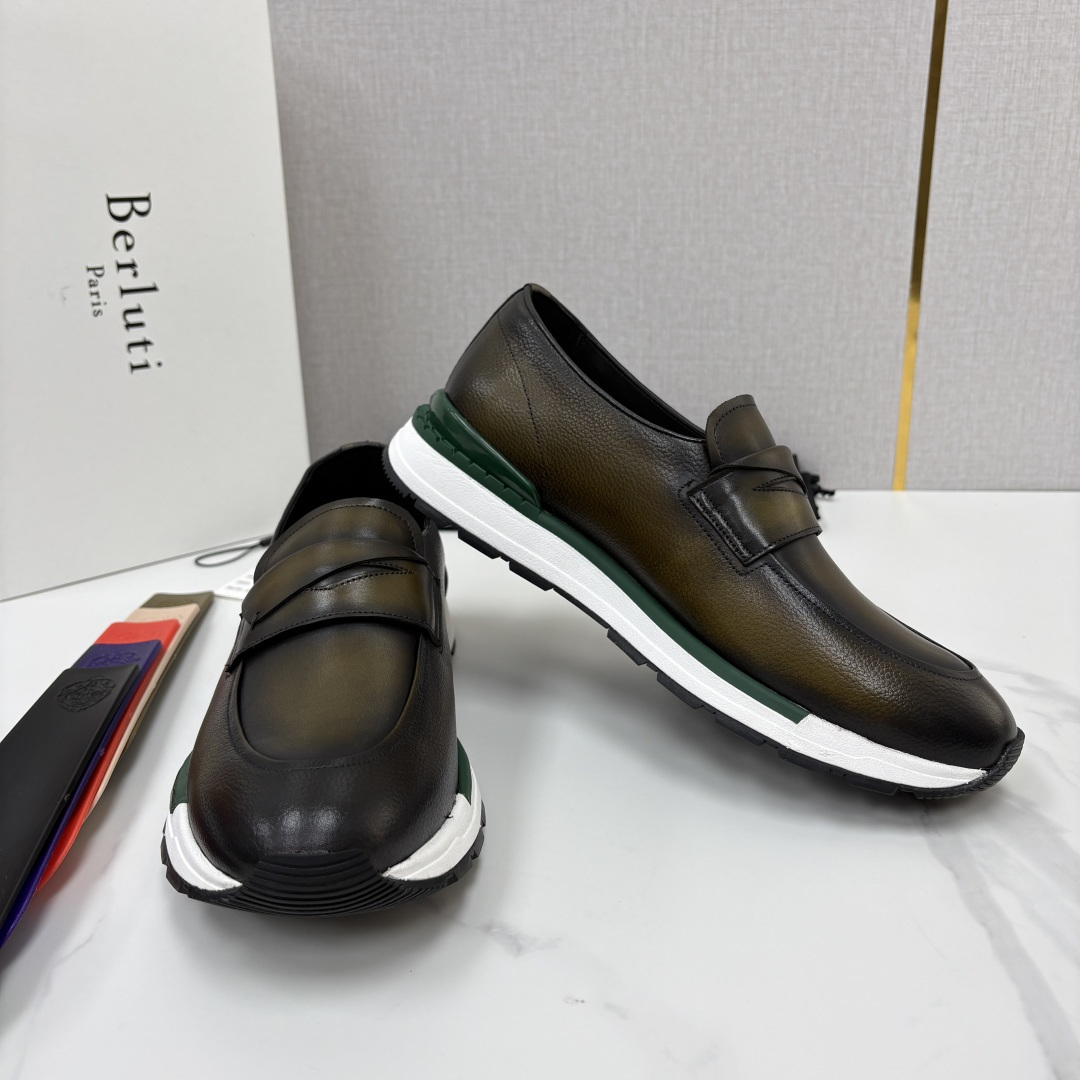 💋💍Berlut* 布鲁提 升级版第四代私模大底 Fast Track皮革定制款 ANDY 乐福运动鞋 官方 1670 💋💍Berlut* 布鲁提 升级版第四代私模大底 Fast Track皮革定制款 ANDY 乐福运动鞋 官方 1670