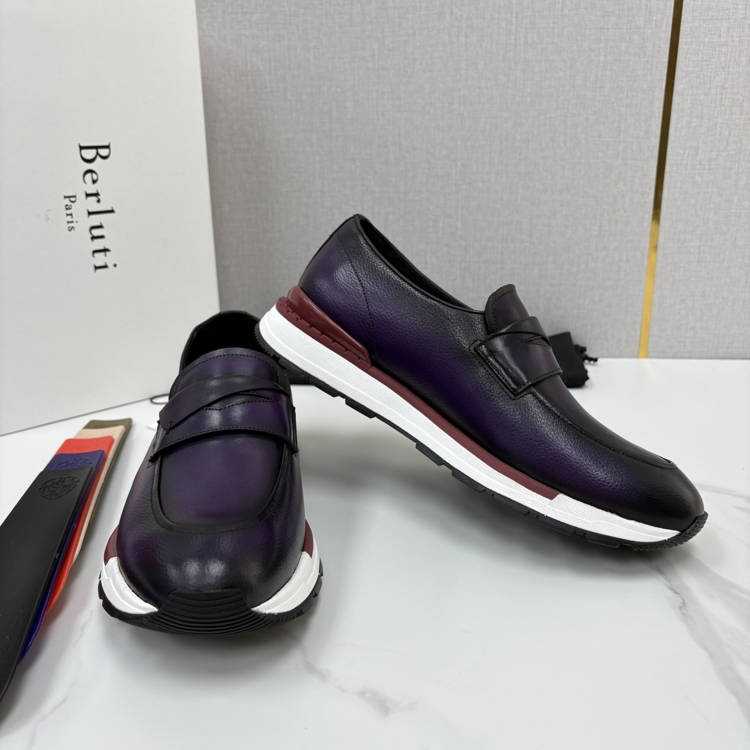 💋💍Berlut* 布鲁提 升级版第四代私模大底 Fast Track皮革定制款 ANDY 乐福运动鞋  官方 1670