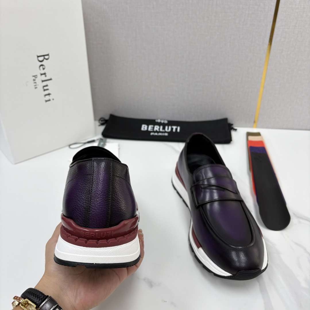 💋💍Berlut* 布鲁提 升级版第四代私模大底 Fast Track皮革定制款 ANDY 乐福运动鞋  官方 1670