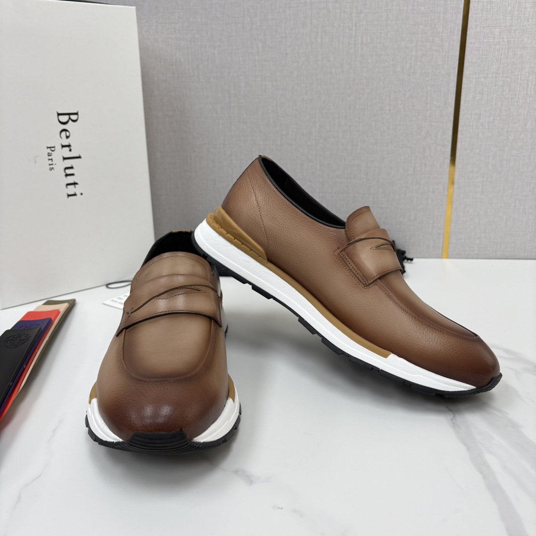 💋💍Berlut* 布鲁提 升级版第四代私模大底 Fast Track皮革定制款 ANDY 乐福运动鞋  官方 1670