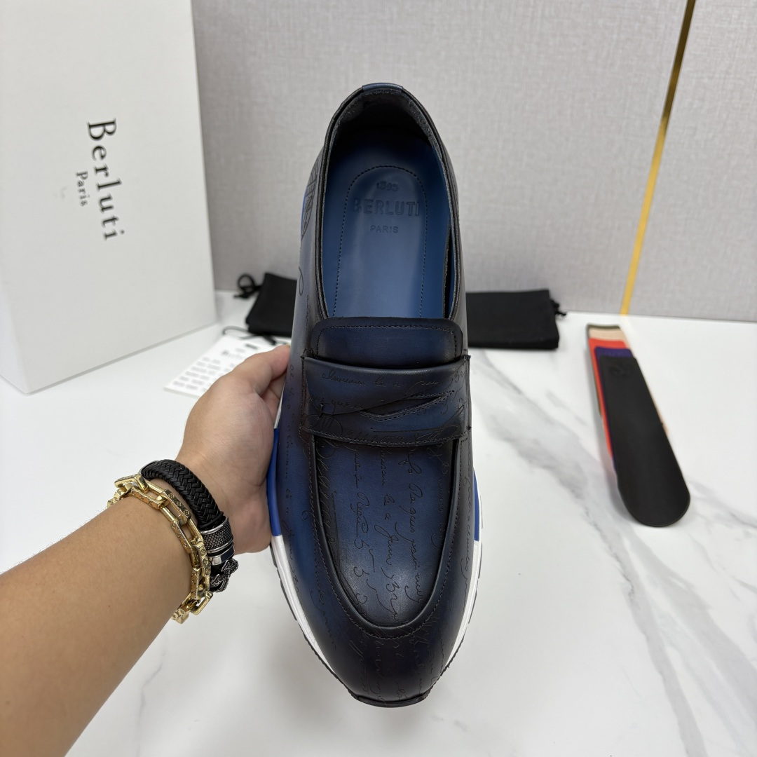 💋💍Berlut* 布鲁提 升级版第四代私模大底 Fast Track皮革定制款 ANDY 乐福运动鞋  官方 1670