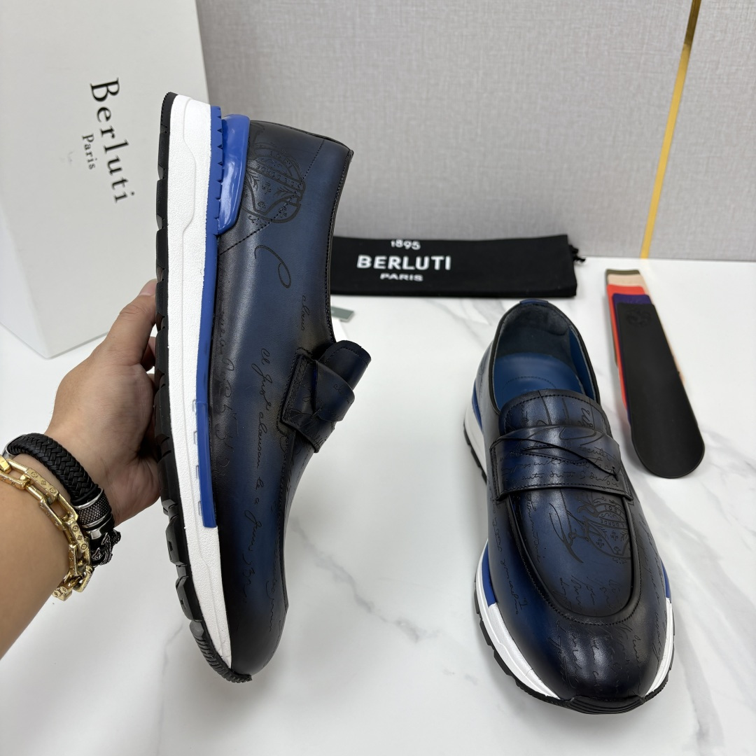 💋💍Berlut* 布鲁提 升级版第四代私模大底 Fast Track皮革定制款 ANDY 乐福运动鞋  官方 1670