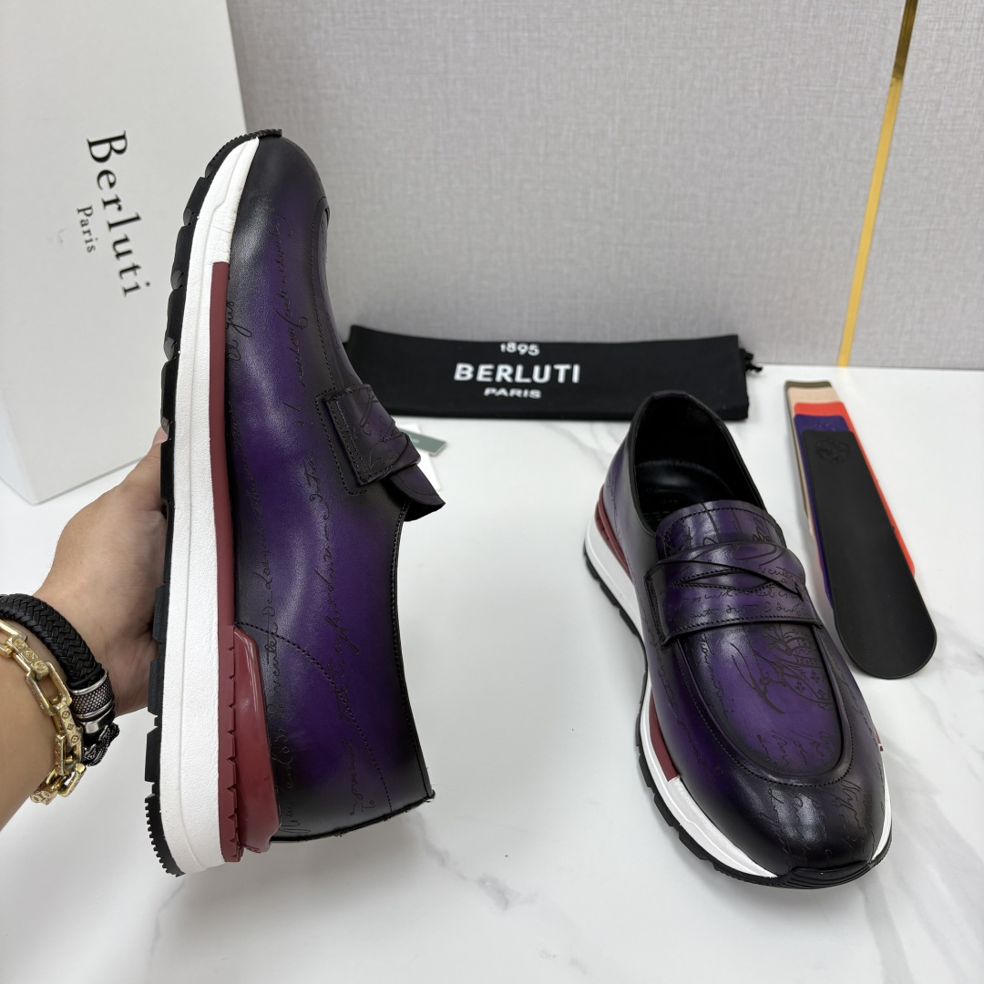 💋💍Berlut* 布鲁提 升级版第四代私模大底 Fast Track皮革定制款 ANDY 乐福运动鞋 官方 1670 💋💍Berlut* 布鲁提 升级版第四代私模大底 Fast Track皮革定制款 ANDY 乐福运动鞋 官方 1670