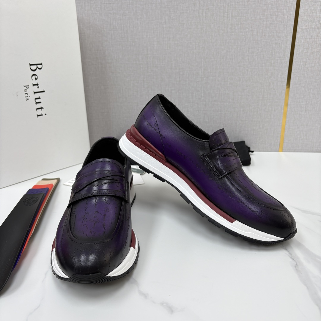 💋💍Berlut* 布鲁提 升级版第四代私模大底 Fast Track皮革定制款 ANDY 乐福运动鞋 官方 1670 💋💍Berlut* 布鲁提 升级版第四代私模大底 Fast Track皮革定制款 ANDY 乐福运动鞋 官方 1670