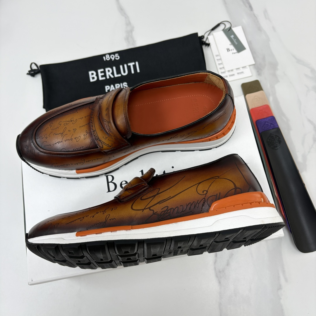 💋💍Berlut* 布鲁提 升级版第四代私模大底 Fast Track皮革定制款 ANDY 乐福运动鞋 官方 1670 💋💍Berlut* 布鲁提 升级版第四代私模大底 Fast Track皮革定制款 ANDY 乐福运动鞋 官方 1670