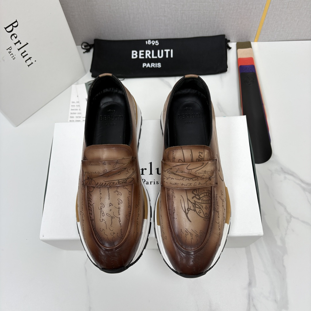💋💍Berlut* 布鲁提 升级版第四代私模大底 Fast Track皮革定制款 ANDY 乐福运动鞋 官方 1670 💋💍Berlut* 布鲁提 升级版第四代私模大底 Fast Track皮革定制款 ANDY 乐福运动鞋 官方 1670
