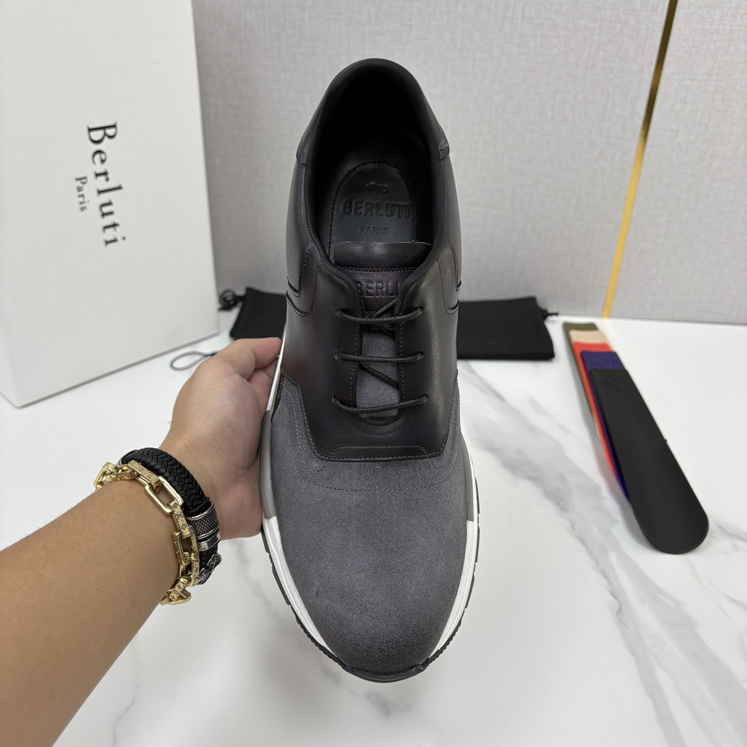 💋💍Berlut* 布鲁提 升级版第四代私模大底 Fast Track皮革运动鞋  官方定制款 13,500  最新款男