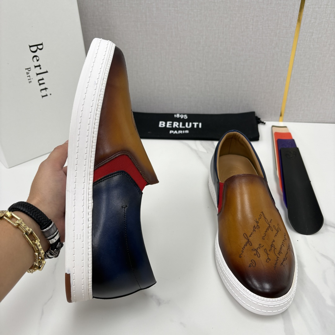 💋💍Berlut*  布鲁提  play time  乐福鞋    休闲套脚一脚蹬男鞋   法式轻奢绅士之选   甄选优