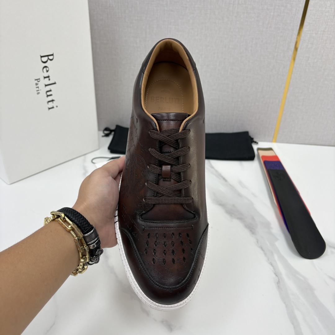 💋💍Berlut*  布鲁提  play time  休闲运动鞋板鞋  法式绅士轻奢代表作，将品牌标志性Scritto手