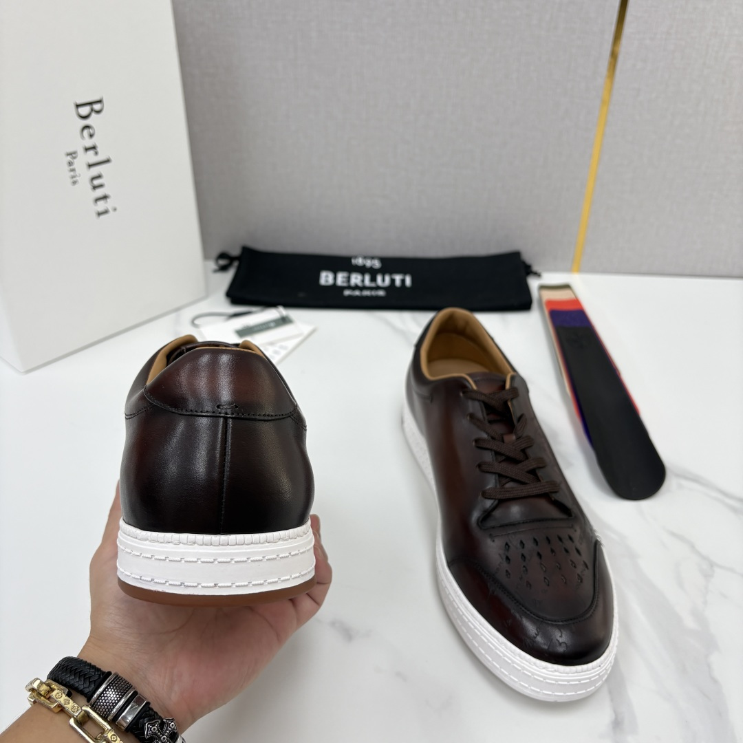 💋💍Berlut*  布鲁提  play time  休闲运动鞋板鞋  法式绅士轻奢代表作，将品牌标志性Scritto手