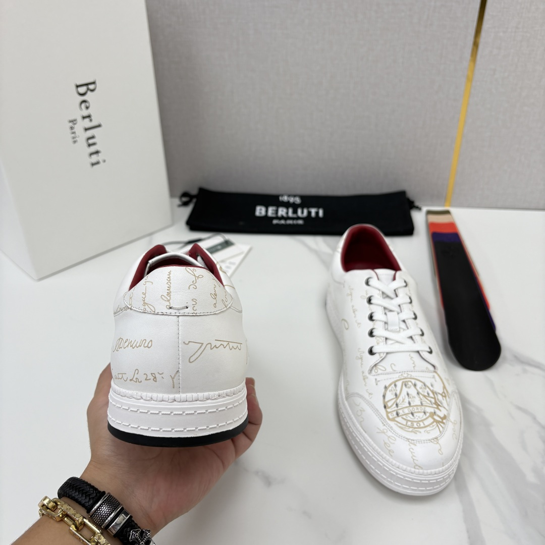 💋💍Berlut*  布鲁提  play time  休闲运动鞋板鞋  法式绅士轻奢代表作，将品牌标志性Scritto手