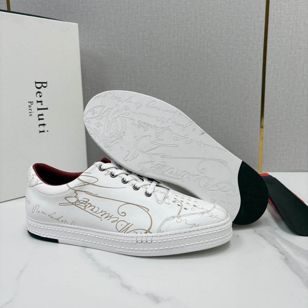 💋💍Berlut*  布鲁提  play time  休闲运动鞋板鞋  法式绅士轻奢代表作，将品牌标志性Scritto手