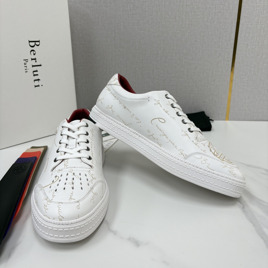 💋💍Berlut*  布鲁提  play time  休闲运动鞋板鞋  法式绅士轻奢代表作，将品牌标志性Scritto手