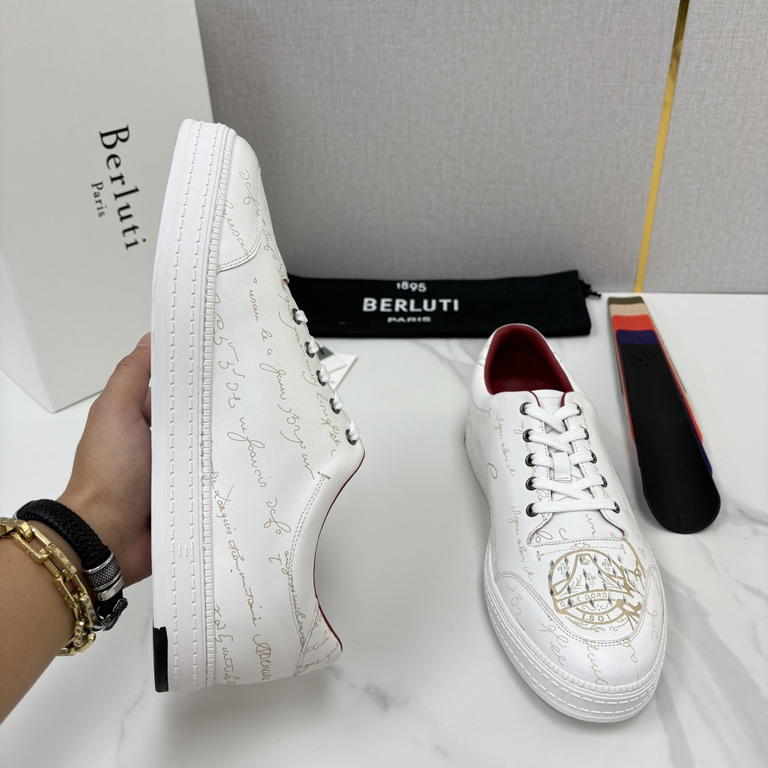 💋💍Berlut*  布鲁提  play time  休闲运动鞋板鞋  法式绅士轻奢代表作，将品牌标志性Scritto手