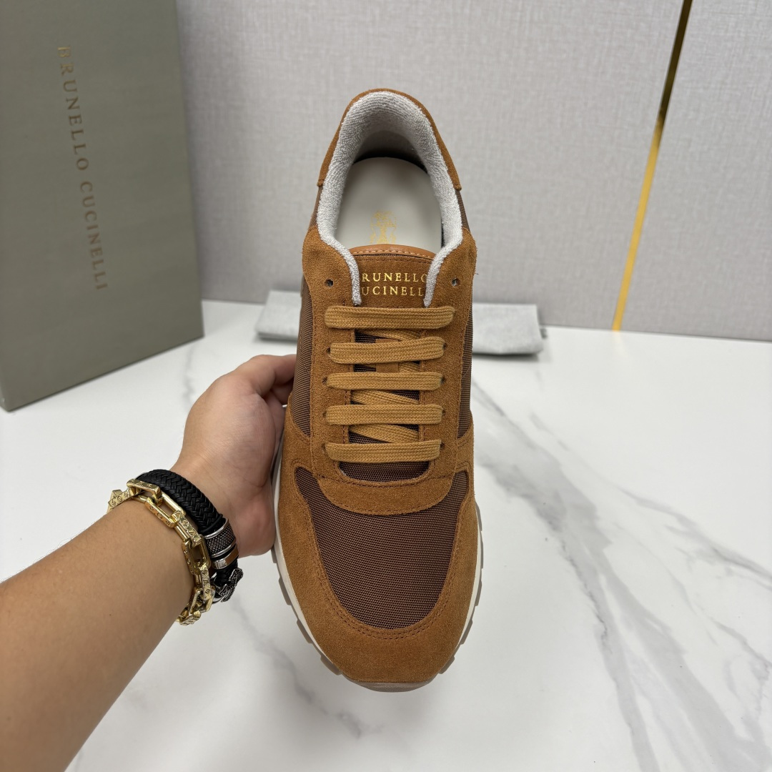 💋💍BC新品 Brunello Cucinell* 牛皮拼接低帮运动鞋  官方  8,700   新材料和对比色细节重新
