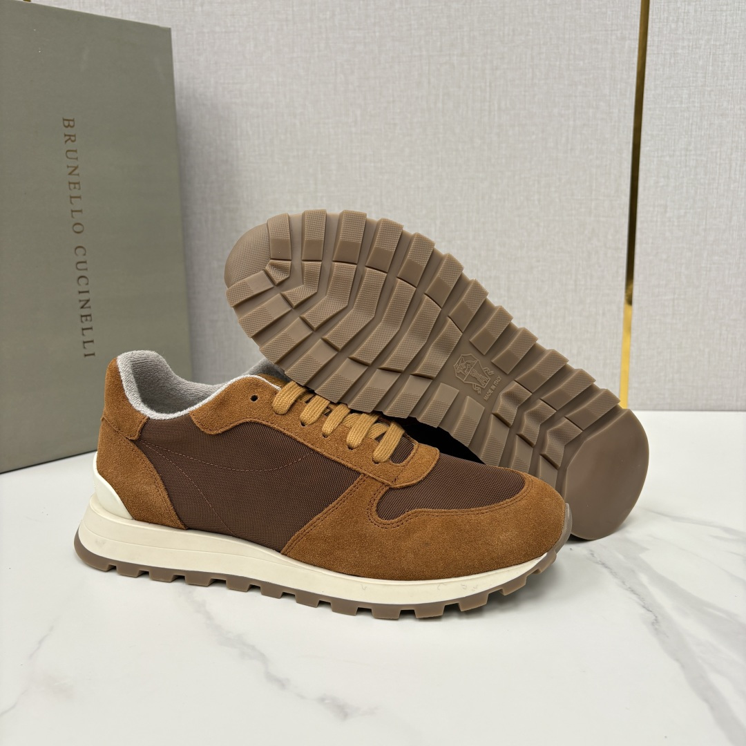 💋💍BC新品 Brunello Cucinell* 牛皮拼接低帮运动鞋  官方  8,700   新材料和对比色细节重新