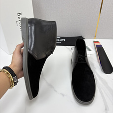 💋💍Berlut* 布鲁提 复古反绒麂皮沙漠靴 男士系带高帮短靴 轻奢商务休闲靴 鞋面甄选优质反绒麂皮拼接 💋💍Berlut* 布鲁提 复古反绒麂皮沙漠靴 男士系带高帮短靴 轻奢商务休闲靴 鞋面甄选优质反绒麂皮拼接