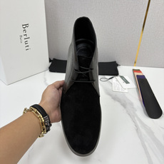 💋💍Berlut* 布鲁提 复古反绒麂皮沙漠靴 男士系带高帮短靴 轻奢商务休闲靴 鞋面甄选优质反绒麂皮拼接 💋💍Berlut* 布鲁提 复古反绒麂皮沙漠靴 男士系带高帮短靴 轻奢商务休闲靴 鞋面甄选优质反绒麂皮拼接