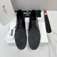 💋💍Berlut* 布鲁提 复古反绒麂皮沙漠靴 男士系带高帮短靴 轻奢商务休闲靴 鞋面甄选优质反绒麂皮拼接 💋💍Berlut* 布鲁提 复古反绒麂皮沙漠靴 男士系带高帮短靴 轻奢商务休闲靴 鞋面甄选优质反绒麂皮拼接