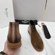 💋💍Berlut* 布鲁提 复古反绒麂皮沙漠靴 男士系带高帮短靴 轻奢商务休闲靴 鞋面甄选优质反绒麂皮拼接 💋💍Berlut* 布鲁提 复古反绒麂皮沙漠靴 男士系带高帮短靴 轻奢商务休闲靴 鞋面甄选优质反绒麂皮拼接