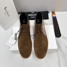 💋💍Berlut* 布鲁提 复古反绒麂皮沙漠靴 男士系带高帮短靴 轻奢商务休闲靴 鞋面甄选优质反绒麂皮拼接 💋💍Berlut* 布鲁提 复古反绒麂皮沙漠靴 男士系带高帮短靴 轻奢商务休闲靴 鞋面甄选优质反绒麂皮拼接