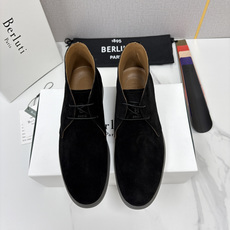 💋💍Berlut* 布鲁提 复古反绒麂皮沙漠靴 男士系带高帮短靴 轻奢商务休闲靴 鞋面精选高品质反绒麂皮, 💋💍Berlut* 布鲁提 复古反绒麂皮沙漠靴 男士系带高帮短靴 轻奢商务休闲靴 鞋面精选高品质反绒麂皮,