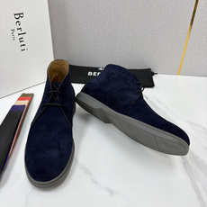 💋💍Berlut* 布鲁提 复古反绒麂皮沙漠靴 男士系带高帮短靴 轻奢商务休闲靴 鞋面精选高品质反绒麂皮, 💋💍Berlut* 布鲁提 复古反绒麂皮沙漠靴 男士系带高帮短靴 轻奢商务休闲靴 鞋面精选高品质反绒麂皮,