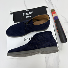💋💍Berlut* 布鲁提 复古反绒麂皮沙漠靴 男士系带高帮短靴 轻奢商务休闲靴 鞋面精选高品质反绒麂皮, 💋💍Berlut* 布鲁提 复古反绒麂皮沙漠靴 男士系带高帮短靴 轻奢商务休闲靴 鞋面精选高品质反绒麂皮,
