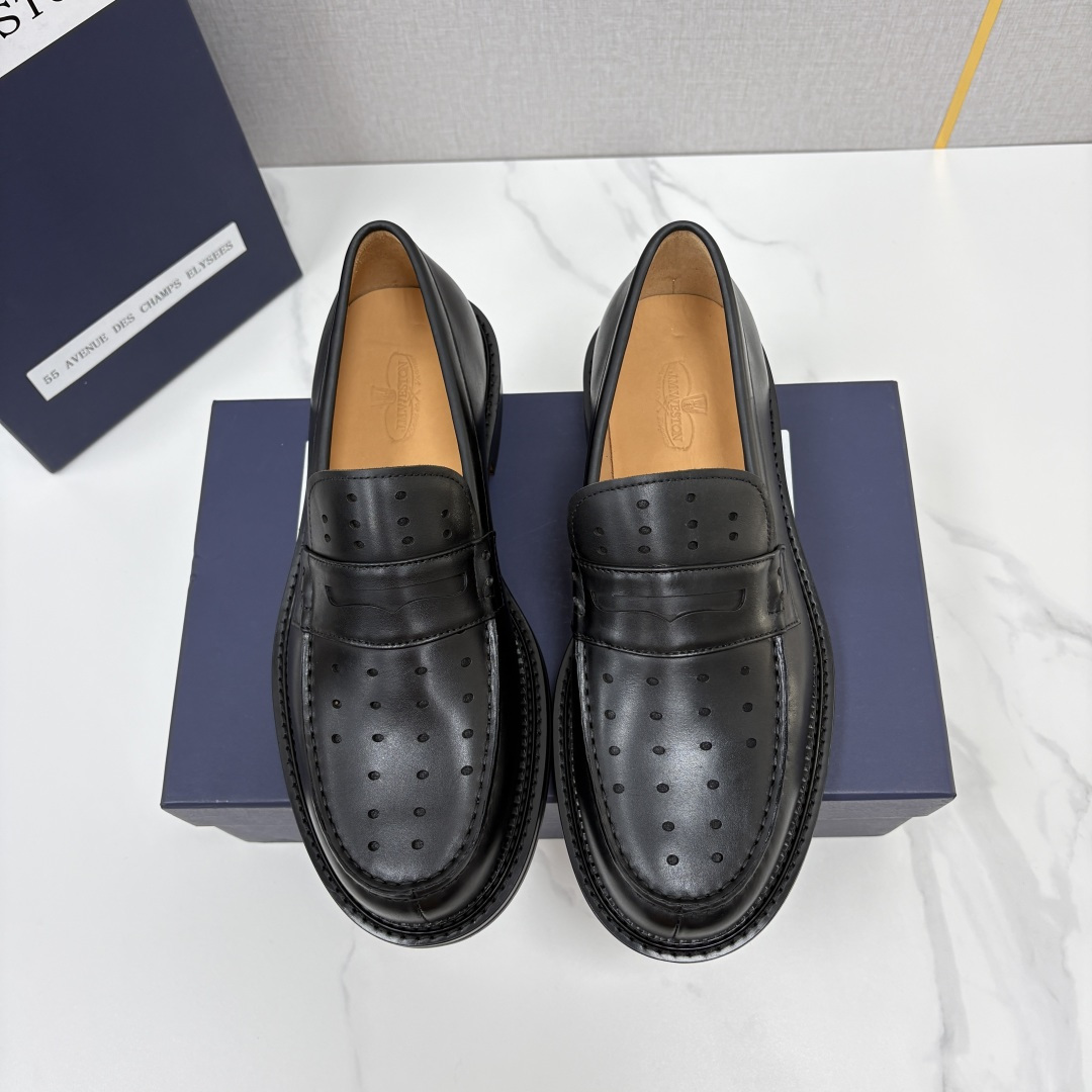 Berluti Black Perforated Loafers