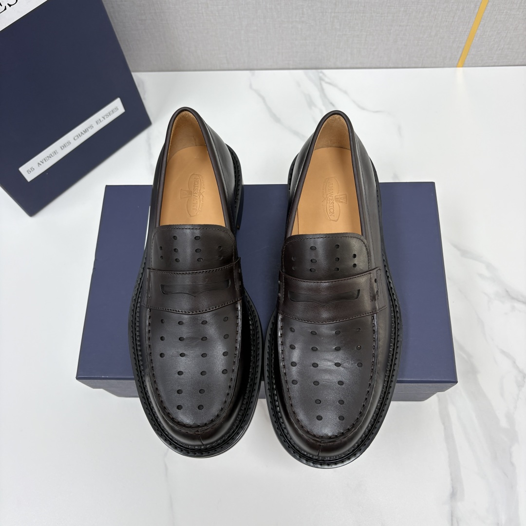 Berluti Black Perforated Loafers