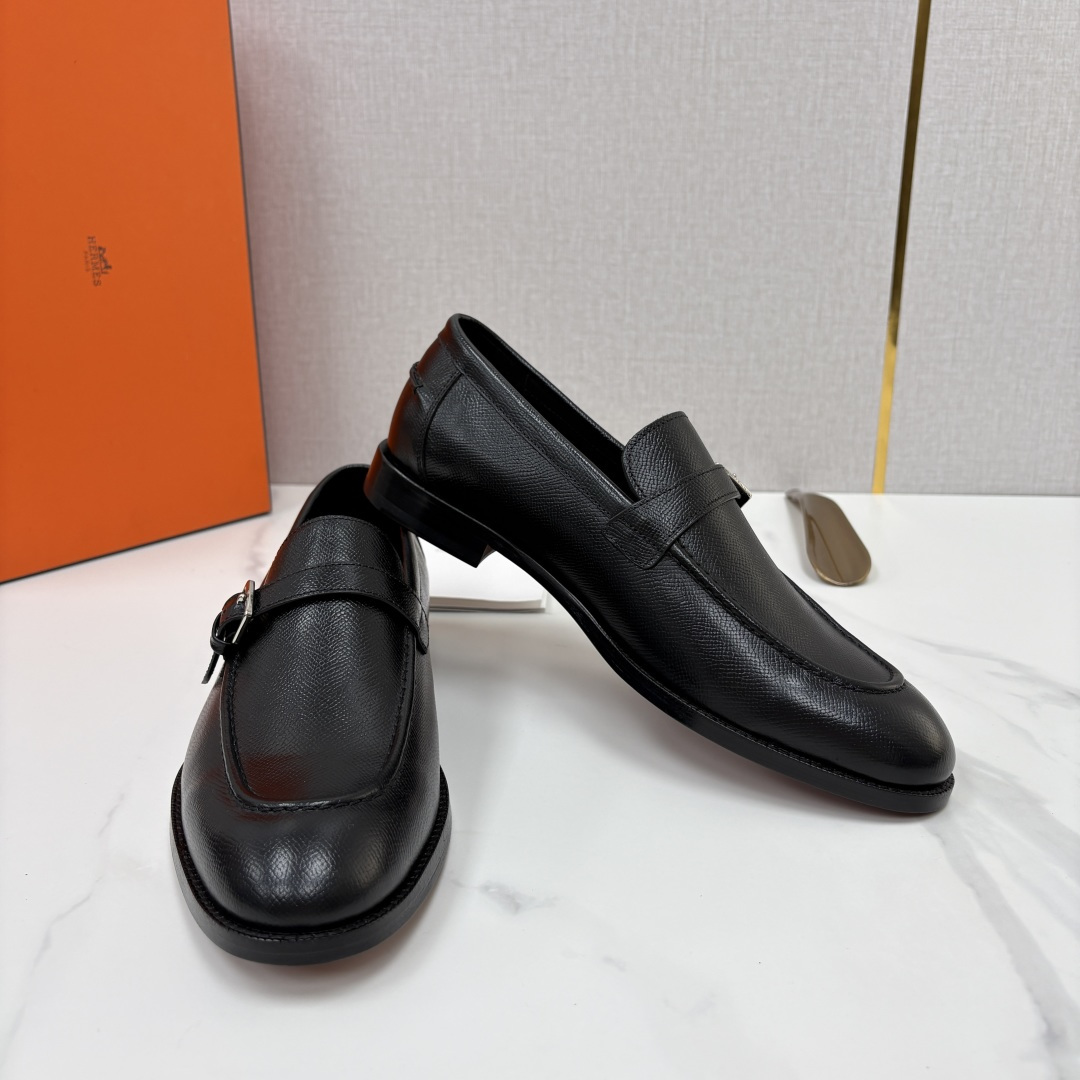 💋💍H家 Herme*/爱马-仕 新品Paris乐福鞋皮鞋 官方 9,800 采用进口牛皮/开边珠亮皮/粒面牛皮/ 💋💍H家 Herme*/爱马-仕 新品Paris乐福鞋皮鞋 官方 9,800 采用进口牛皮/开边珠亮皮/粒面牛皮/