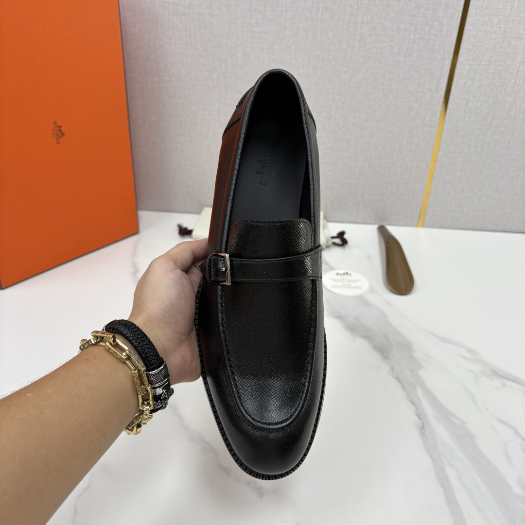 💋💍H家 Herme*/爱马-仕 新品Paris乐福鞋皮鞋 官方 9,800 采用进口牛皮/开边珠亮皮/粒面牛皮/ 💋💍H家 Herme*/爱马-仕 新品Paris乐福鞋皮鞋 官方 9,800 采用进口牛皮/开边珠亮皮/粒面牛皮/