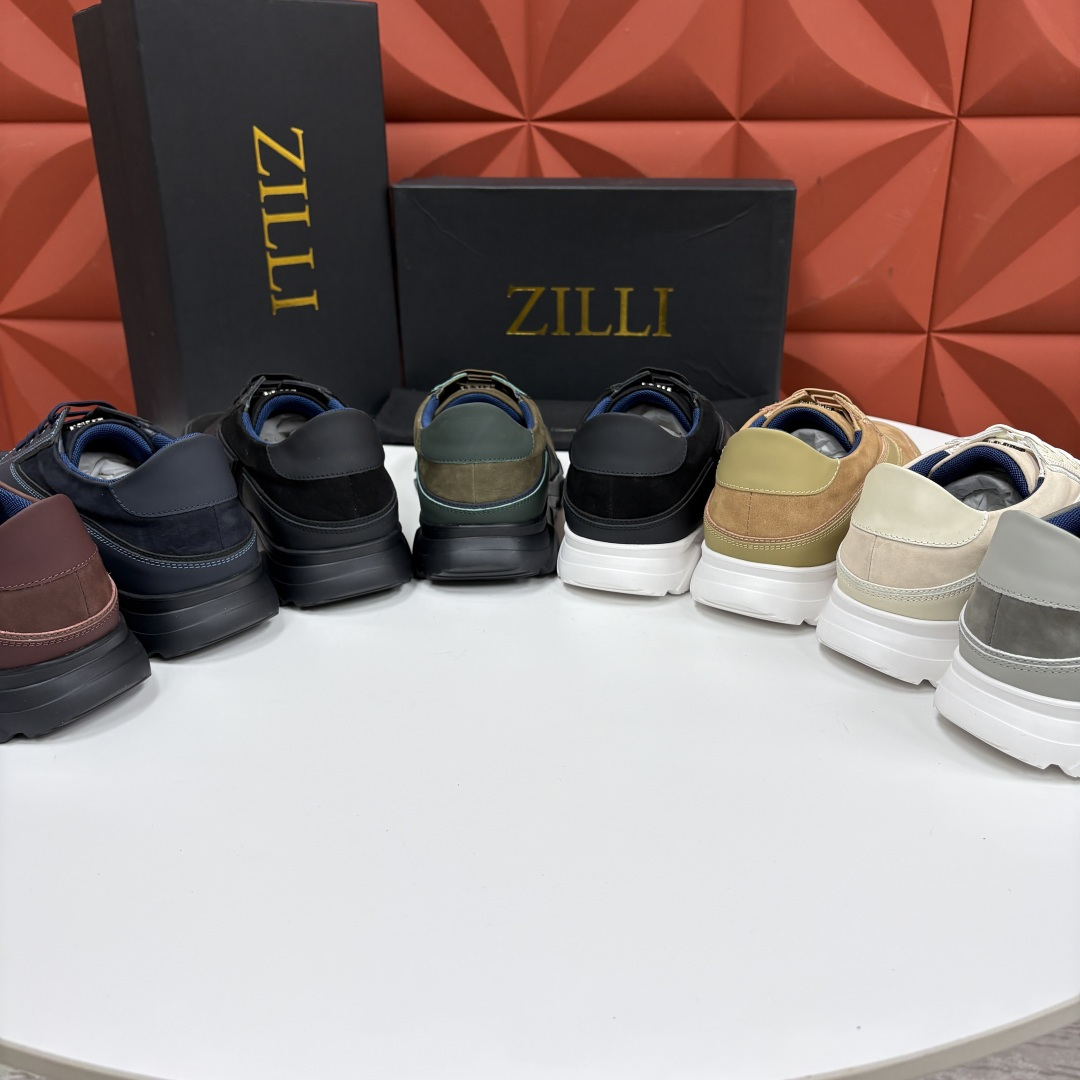 💋💍ZL家新品  Zill* 兹-利  是1970创立的法国奢侈男装品牌   缝线装饰男士休闲运动鞋 当法式奢华邂逅意式