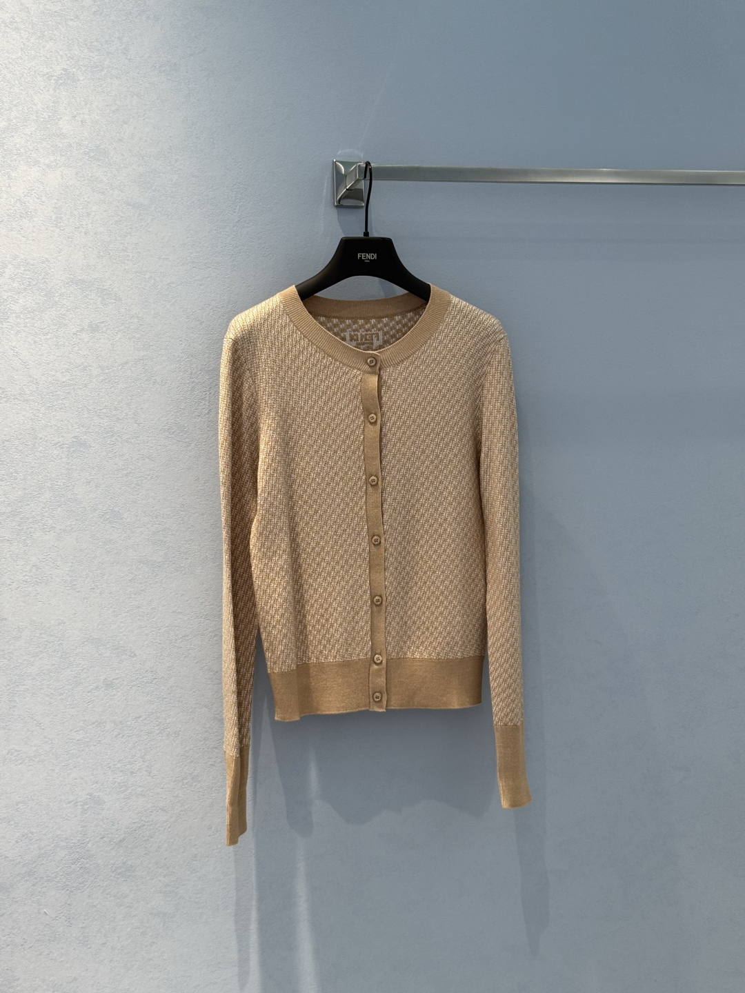 Fendi Gold Thread Knit Cardigan - Vintage Logo, Soft & Comfortable 4 cmp i1746815576508 2492 0 2