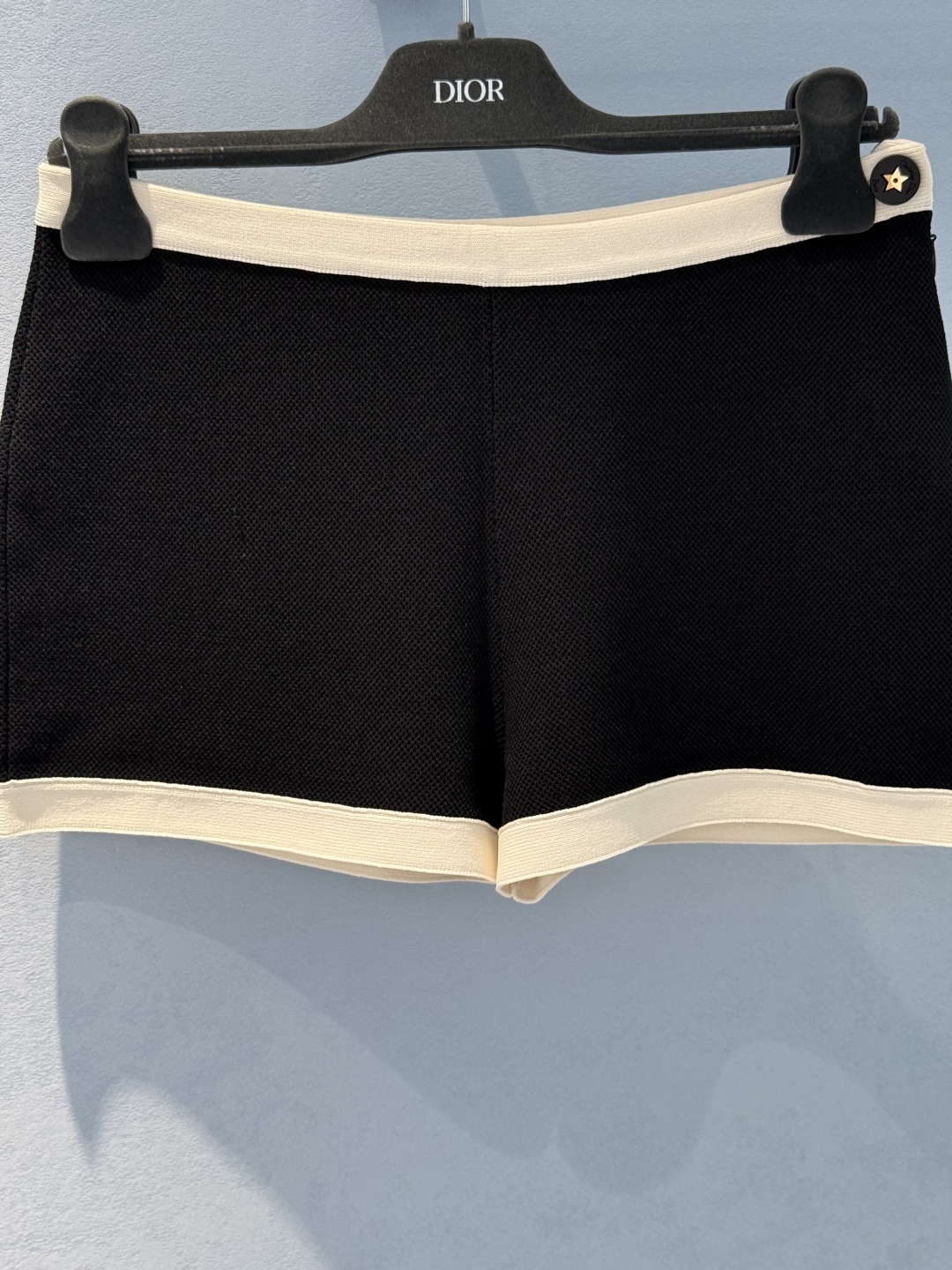 DIOR Women's Black & White Shorts with Star Buckle Design - High-Quality Cotton 5 cmp i1746844795694 2465 0 3