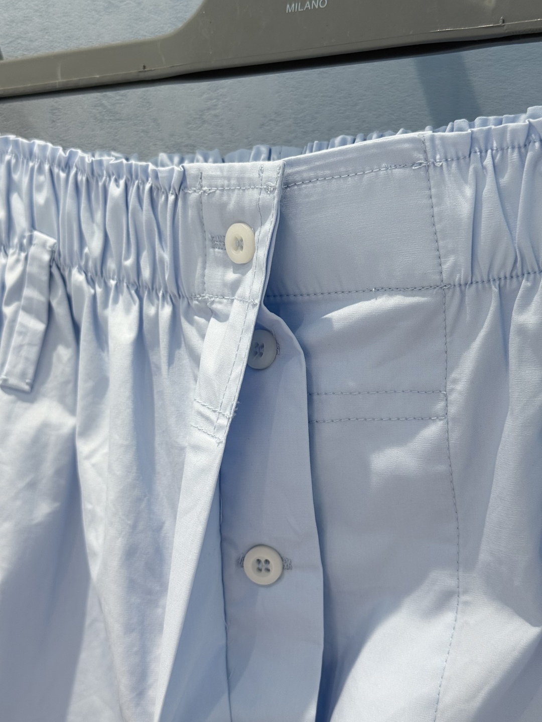 Prada-Inspired A-Line Shorts: Light Blue, Elastic Waist, Summer Essential 7 cmp i1747936601291 9655 0 5